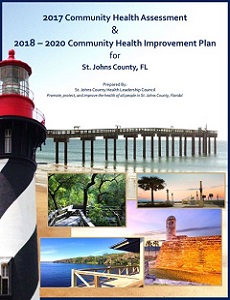 2017 Community Health Assessment and 2018 through 2020 Community Health Improvement Plan for Saint Johns County, Florida. Prepared by Saint Johns County Health Leadership Council. Promote, protect, and improve the health of all people in Saint Johns County, Florida! (PDF, 14.8MB) Opens in a new window