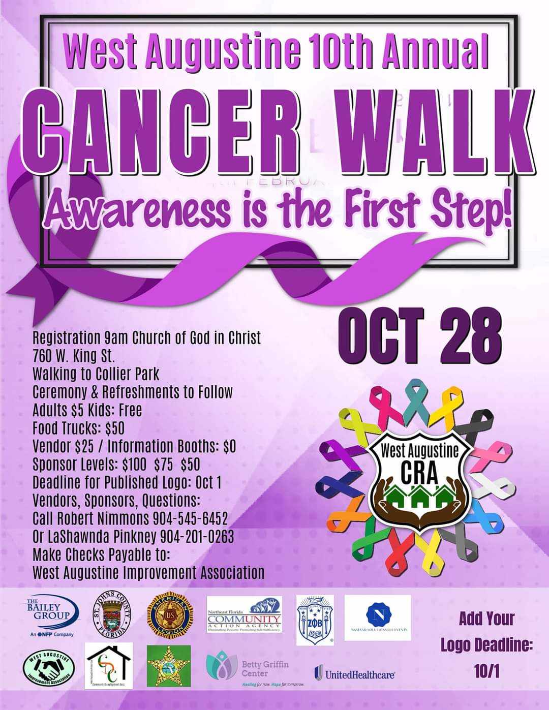 West Augustine 10th Annual Cancer Walk