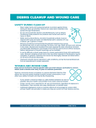 Image of Debris Cleanup and Wound Care Factsheet internal link to accessible text version