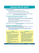 Image of Wildlife & Pet Safety Factsheet internal link to accessible text version