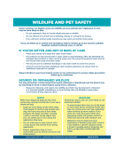 Wildlife & Pet Safety Factsheet